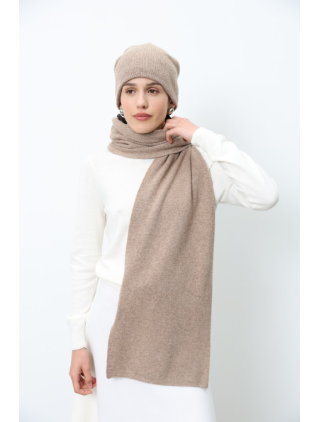 Dark Beige Lambswool Scarf
