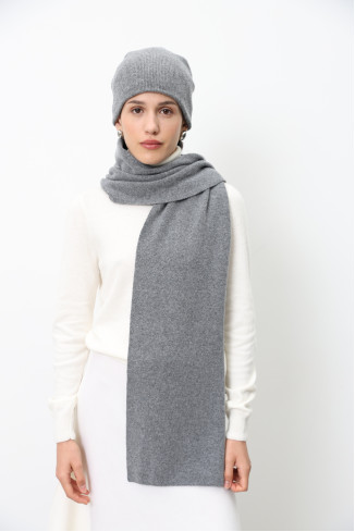 Grey Lambswool Scarf