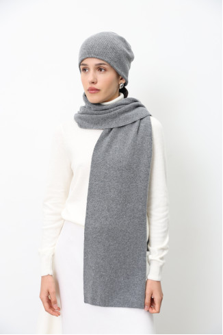 Grey Lambswool Scarf
