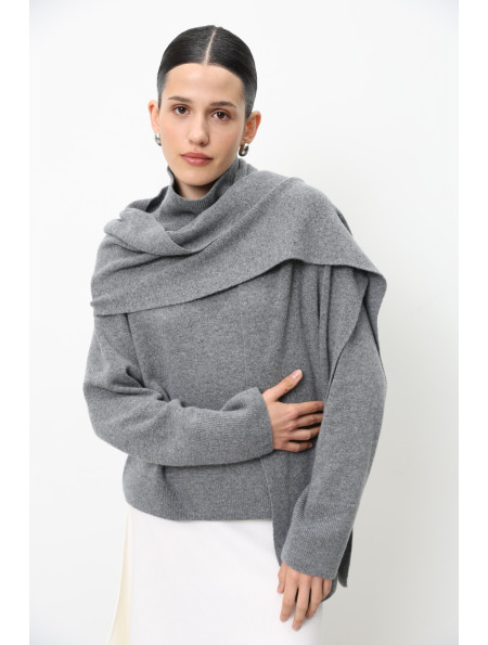 Grey Lambswool Scarf