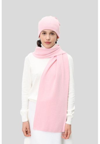 Двошарова шапка з м'якої вовни ягнят рожева