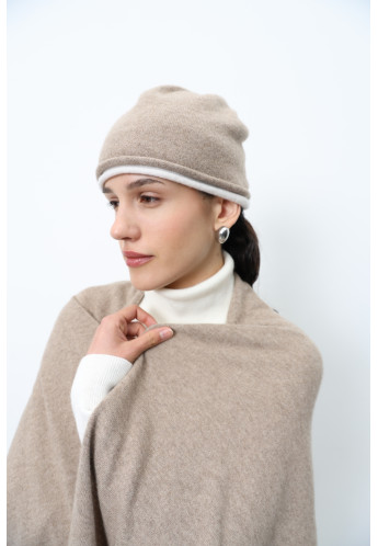 Beige 100% Cashmere Scarf