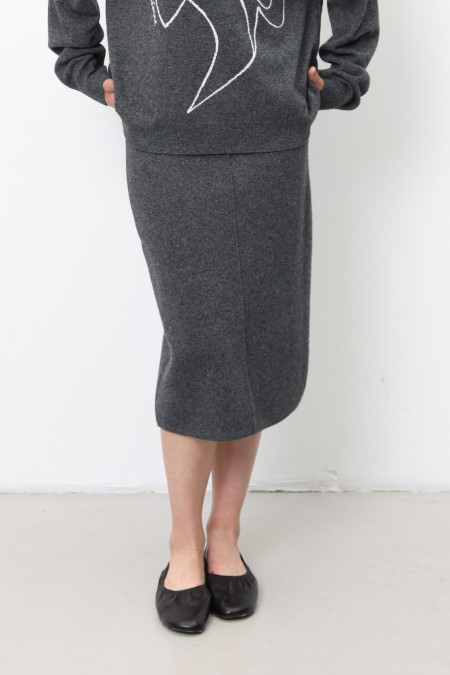 Dark Gray Lambswool Skirt