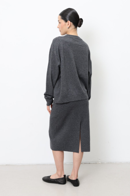 Dark Gray Lambswool Skirt