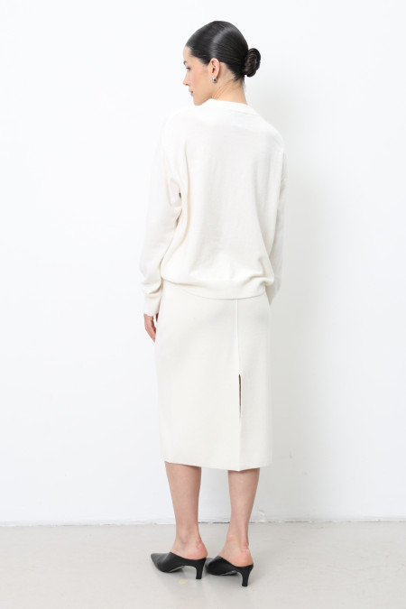 Off-White Lambswool Skirt