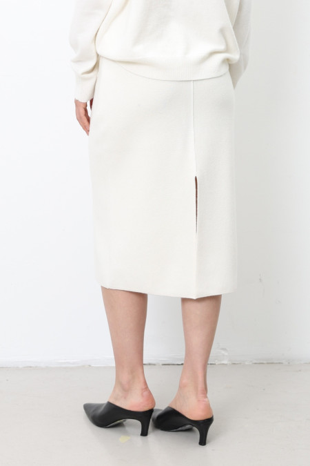 Off-White Lambswool Skirt
