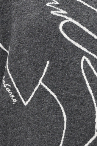 Джемпер з акцентним графічним мотивом темно-сірий