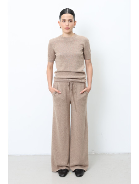 Dark Beige Lambswool Trousers