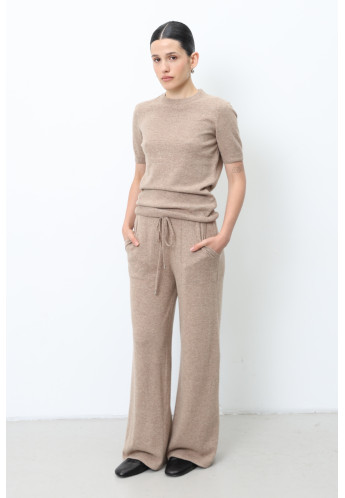Штани з вовни ягнят темно-бежеві