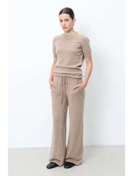 Dark Beige Lambswool Trousers