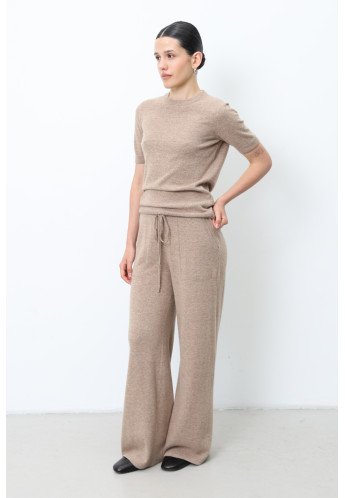 Штани з вовни ягнят темно-бежеві