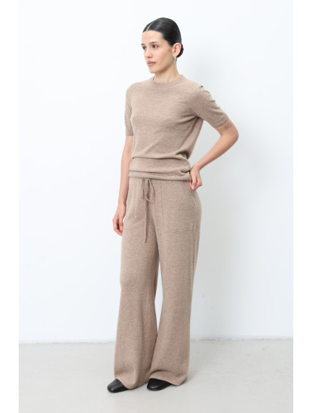Dark Beige Lambswool Trousers