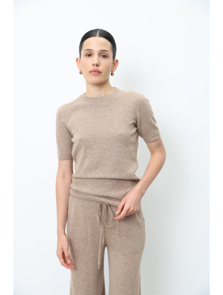 Dark Beige Lambswool Trousers