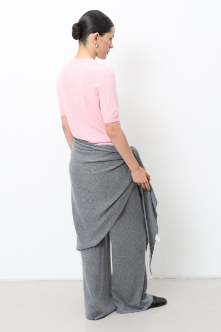 Soft Gray Lambswool Shawl 