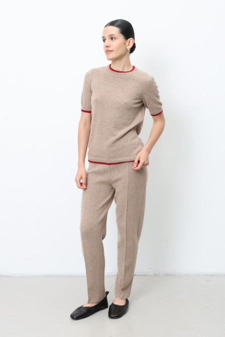 Штани з вовни ягнят темно-бежеві Штани з вовни ягнят темно-бежеві
