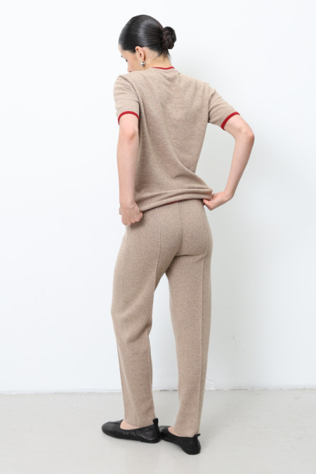 Штани з вовни ягнят темно-бежеві Штани з вовни ягнят темно-бежеві