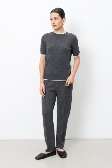 Штани з вовни ягнят темно-сірі