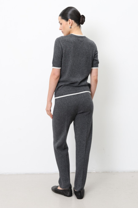 Штани з вовни ягнят темно-сірі