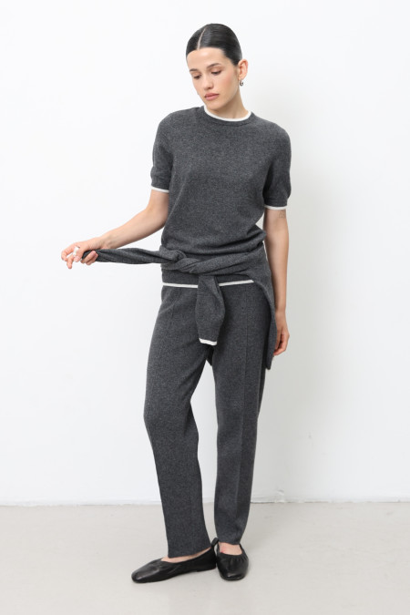 Штани з вовни ягнят темно-сірі