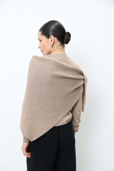 Soft Dark Beige Lambswool Shawl Soft Dark Beige Lambswool Shawl