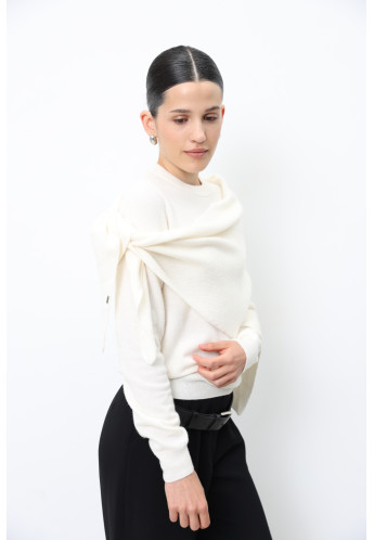 Хустка з м'якої вовни ягняти молочний