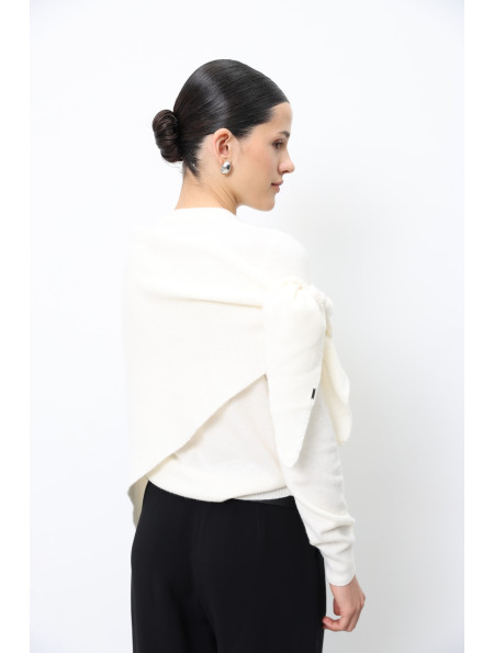 Soft Off-White Lamb's Shawl 