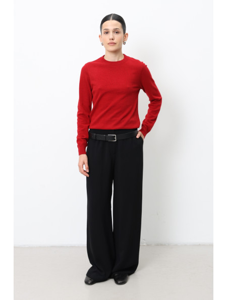 Basic Dark Red Lambswool Jumper