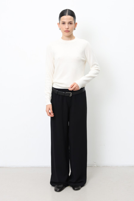 Basic Off-White Lambswool Jumper