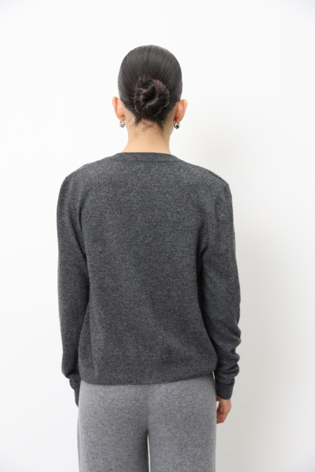 Basic Dark Gray Lambswool Jacket