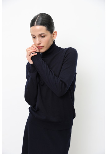 Гольф зі 100% вовни мериноса темно-синій