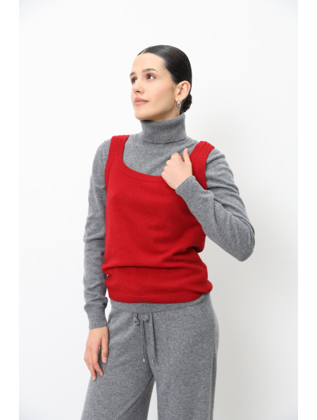 Basic Dark Red Lambswool Top