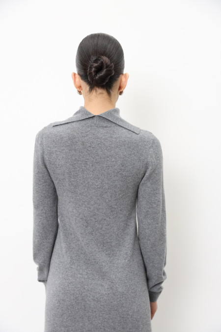 Міді-сукня з вовни ягнят сіра Міді-сукня з вовни ягнят сіра