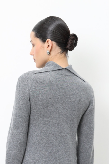 Міді-сукня з вовни ягнят сіра Міді-сукня з вовни ягнят сіра