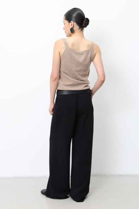 Широкі брюки з віскози чорні