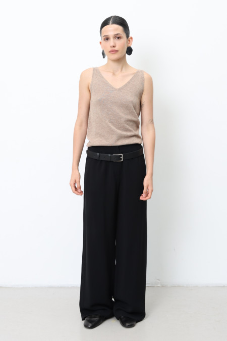 Широкі брюки з віскози чорні