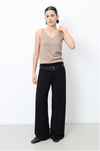 Широкі брюки з віскози чорні