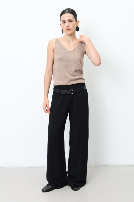 Широкі брюки з віскози чорні