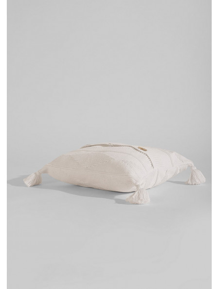 Бавовняна подушка "Ромби" 45х45 біла