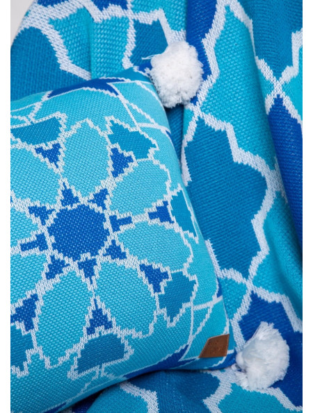 Бавовняна подушка "Марокко" 45х45 блакитна