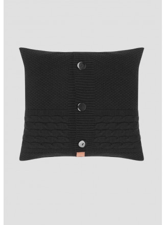 Cable knit pillow  45x45 black