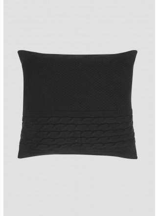 Cable knit pillow  45x45 black
