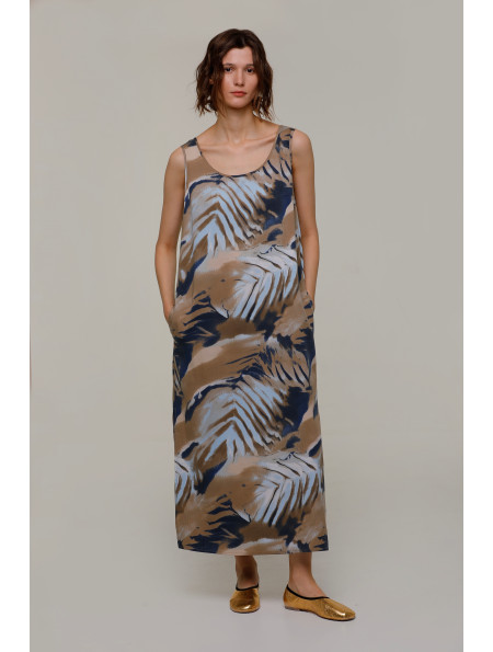 Tropical Print Viscose Dress