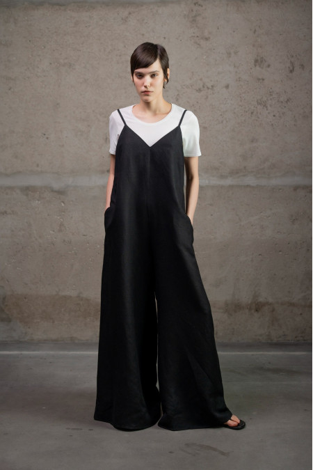 Комбінезон з льону чорний