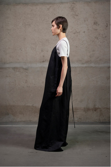 Комбінезон з льону чорний