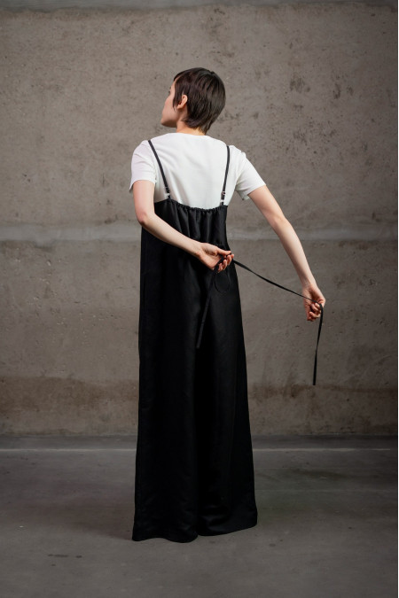 Комбінезон з льону чорний