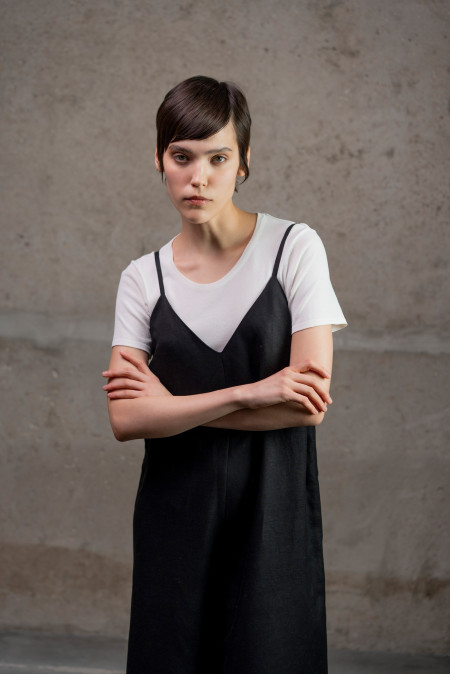 Комбінезон з льону чорний