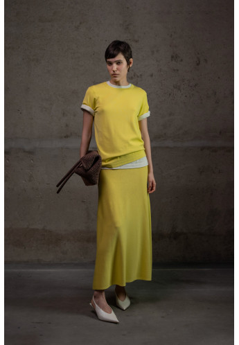 А-подібна спідниця максі з віскози лимонна