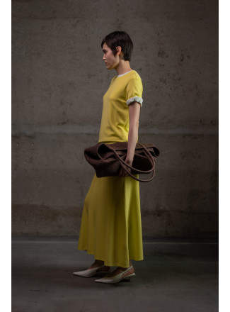 А-подібна спідниця максі з віскози лимонна