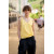 Light-Yellow Lambswool V-neck Top