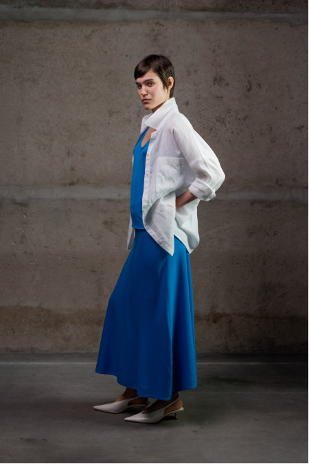 Сорочка oversize з льону біла Сорочка oversize з льону біла